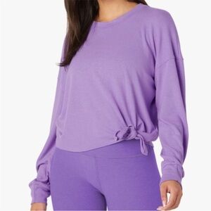 NWT Beyond Yoga super Cozy! Smarten Up Pullover Luxe Lounger fabric Discontinued